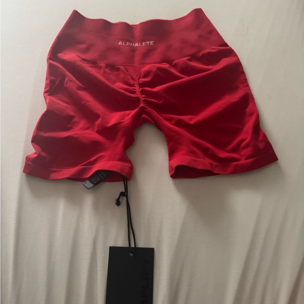 Alphalete Red Amplify Shorts